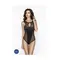 Passion - CHARMING BODY black S/M - Сексуальний напівпрозорий боді
