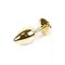 Металева анальна пробка із кристалом Boss Jewellery Gold PLUG
