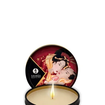 Shunga Massage Candle - Массажная свеча с ароматом клубники, 30 мл
