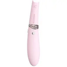 KisToy Miss CC - Вакуумний стимулятор з вібрацією, 18.5х3.6 см (рожевий)
