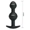 Pretty Love silicone Anal balls Black - Анальна пробка со смещенными центрами тяжести, 10,4х2.2-2.6 см (черный)