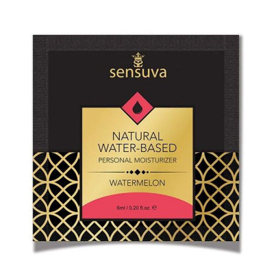 Sensuva - Natural Water-Based Watermelon - Пробник лубриканта на водной основе, 6 мл.