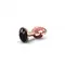 Dorcel Diamond Plug S маленька металева анальна пробка із кристалом, 7.1х2.7 см (чорний)