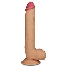 LoveToy Legendary King Sized Realistic Dildo Flesh 10 " - Большой реалистичный дилдо, 27.5х4.5 см