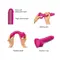 Strap-On-Me Sliding Skin Realistic Dildo - Фаллоимитатор, 13.4 х 3.8 см, (M) (фуксия)