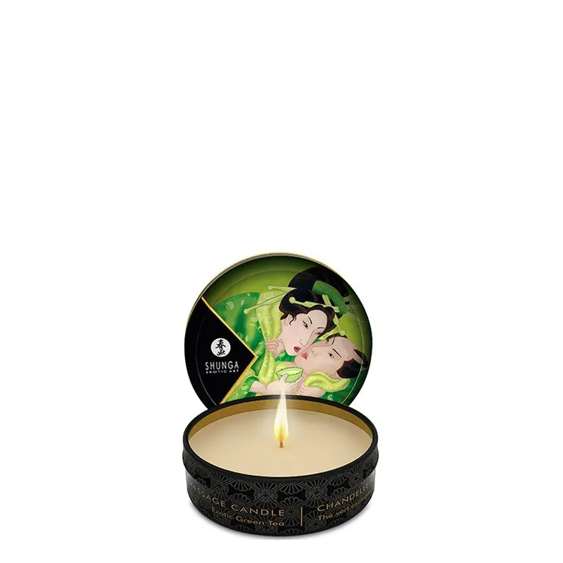 Shunga Massage Candle - Массажная свеча с ароматом зелёного чая, 30 мл Shunga Massage Candle - Массажная свеча с ароматом зелёного чая, 30 мл
