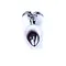 Boss Jewellery Silver Heart PLUG Light Blue - Анальна пробка із кристалом, 7х2.7 см (блакитний)