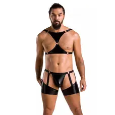 Passion - 047 SET ARON black - Сексуальный мужской комплект, XXL/XXXL