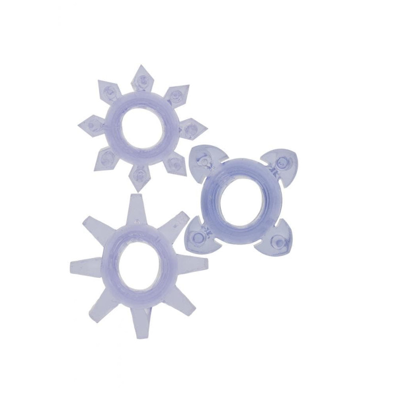 Tickle C-rings Purple - Набор эрекционных колец, 3 см (3 шт)