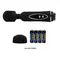 LyBaile Power Wand Black - Вібратор-мікрофон із двома насадками, 20х4.5 см (чорний)