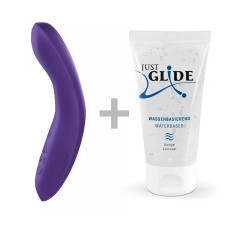 We-Vibe Rave + Лубрикант 50 мл - анатомический вибратор для точки G, 19,3х3,4 см (фиолетовый)