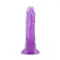 Hi-Rubber Dildo 7.9" подвійний фалоімітатор на присосці, 23х4.6 см (фіолетовий)