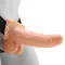 Fetish Fantasy 6 Hollow Rechargeable Strap-on with Balls - Полый вибрострапон на трусиках с пультом ДУ, 15х5 см