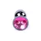 Boss Jewellery Dark Silver PLUG Pink - Анальна пробка з кристалом, 7х2.7 см (рожевий)