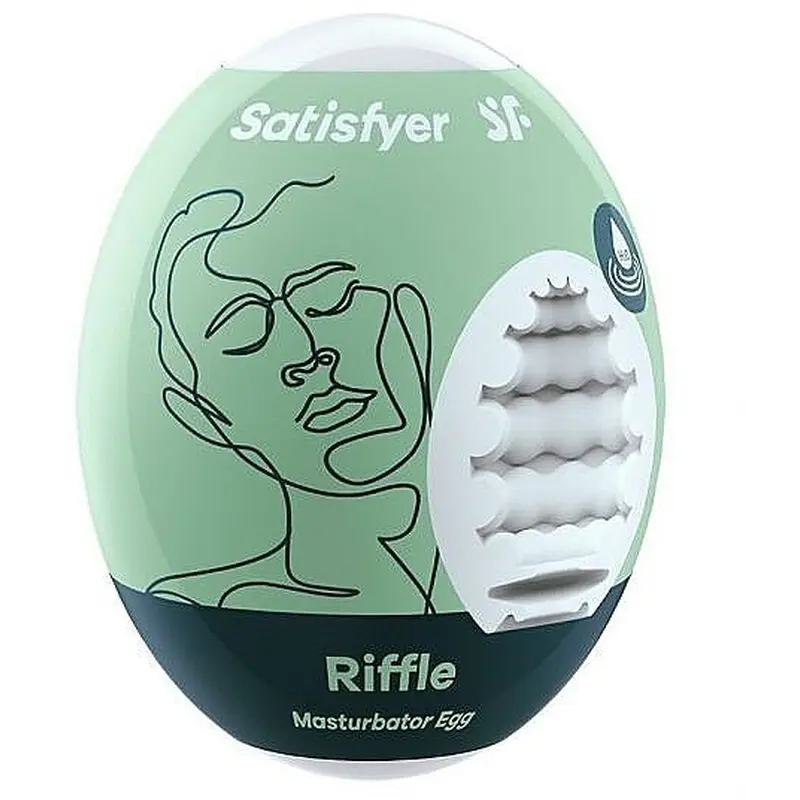 Satisfyer Masturbator Egg Single Riffle мастурбатор яйцо, 7х5.5 см (мятный)