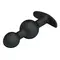 Pretty Love silicone Anal balls Black - Анальна пробка со смещенными центрами тяжести, 10,4х2.2-2.6 см (черный)
