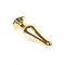 Boss Jewellery Gold Butt Plug Green - Анальна пробка з кристалом, 9,5х3 см (зелений)