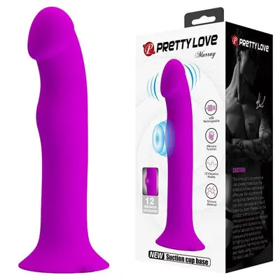Pretty Love - Murray Dildo with Vibration - Фалоімітатор з вібрацією, 19х3.8 см (рожевий)
