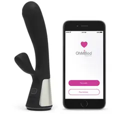 Ohmibod Fuse for Kiiroo - Интерактивный вибратор-кролик, 18х3.4 см (чёрный)