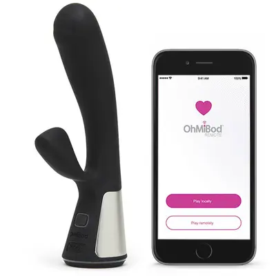 Ohmibod Fuse for Kiiroo - Интерактивный вибратор-кролик, 18х3.4 см (чёрный)