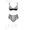 Passion Lovelia Bikini комплект эротического белья: открытый бюстгальтер и трусики, XXL/XXXL (чёрный)