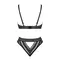 Obsessive Natilya 2pcs set - Сексуальный комплект белья: бюстгальтер и трусики, ML (чёрный)