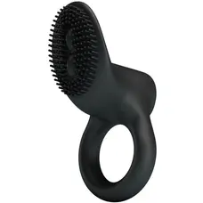 LyBaile Pretty Love Cobra Penis Ring Vibrating Black - віброкільце зі стимулятором із язичками, 5.1х2.6 см (чорний)