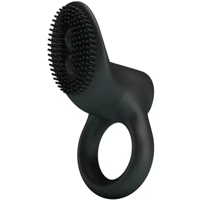 LyBaile Pretty Love Cobra Penis Ring Vibrating Black - віброкільце зі стимулятором із язичками, 5.1х2.6 см (чорний)
