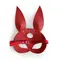 Кожаная маска Зайки Art of Sex - Bunny mask красная
