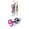 Boss Jewellery Dark Silver PLUG Pink - Анальна пробка з кристалом, 7х2.7 см (рожевий)