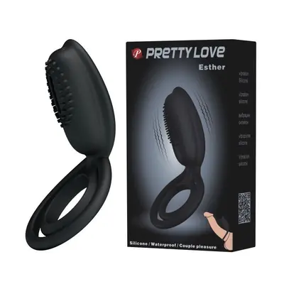 LyBaile Pretty Love Penis Ring Black – виброкольцо, 10.5х2.5 см (черный)