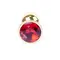 Boss Jewellery Gold Plug Red - Анальна пробка з червоним кристалом, 7х2.7 см (червоний)