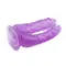Hi-Rubber Dildo 7.9" подвійний фалоімітатор на присосці, 23х4.6 см (фіолетовий)