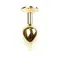 Boss Jewellery Gold Plug Red - Анальна пробка з червоним кристалом, 7х2.7 см (червоний)