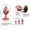 Dorcel Diamond Plug S маленька металева анальна пробка із кристалом, 7.1х2.7 см (чорний)