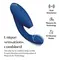 Womanizer Duo 2 + Лубрикант 50 мл - Вібратор із вакуумним стимулятором, 20.3х3.5 см (синій)