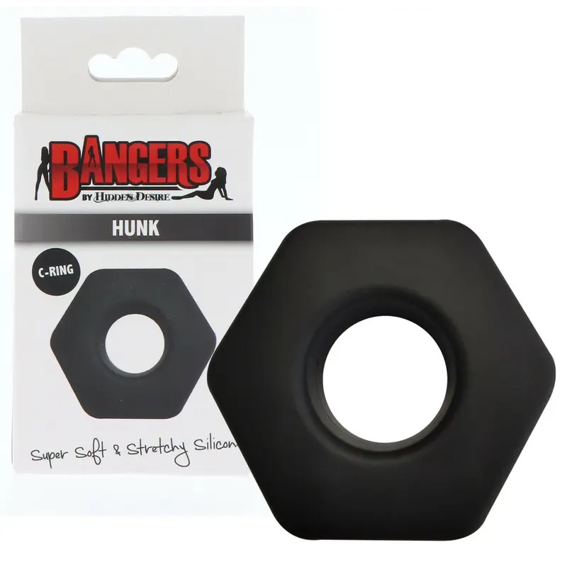 Bangers Soft Silicone Hunk C-Ring - Эрекционное кольцо, (черный) Bangers Soft Silicone Hunk C-Ring - Эрекционное кольцо, (черный)