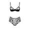 Passion Lovelia Bikini комплект эротического белья: открытый бюстгальтер и трусики, XXL/XXXL (чёрный)