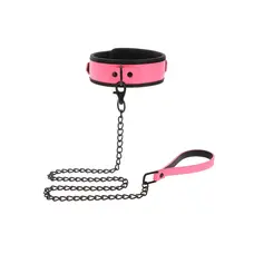 Taboom Collar and Chain Leash - Ошейник с поводком, (розовый)