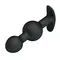 Pretty Love silicone Anal balls Black - Анальна пробка со смещенными центрами тяжести, 10,4х2.2-2.6 см (черный)