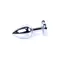 Boss Jewellery Silver Heart PLUG Light Blue - Анальна пробка із кристалом, 7х2.7 см (блакитний)