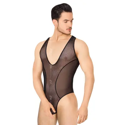 SoftLine Body 4609 - Чоловічий боді, M/L (чорний)