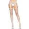 Leg Avenue - Net stockings with garter belt - Чулочки с поясом, O/S (белый)