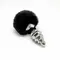 Alive Fluffly Twist Plug L - Анальна пробка з хвостом, 9х4 см (чорна)