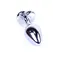 Boss Jewellery Silver Heart PLUG Light Blue - Анальна пробка із кристалом, 7х2.7 см (блакитний)