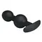 Pretty Love silicone Anal balls Black - Анальна пробка со смещенными центрами тяжести, 10,4х2.2-2.6 см (черный)