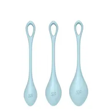 Satisfyer Yoni Power 2 набор йони бусин, диаметр 2-2,5-3 см (голубой)