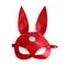 Кожаная маска Зайки Art of Sex - Bunny mask красная