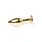 Boss Jewellery Gold Plug Red - Анальна пробка з червоним кристалом, 7х2.7 см (червоний)