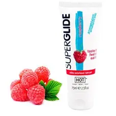 Hot - Edibles Superglide Lube - Съедобная смазка со вкусом малины, 75 мл